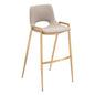 Desi Barstool (Set of 2) Beige & Gold