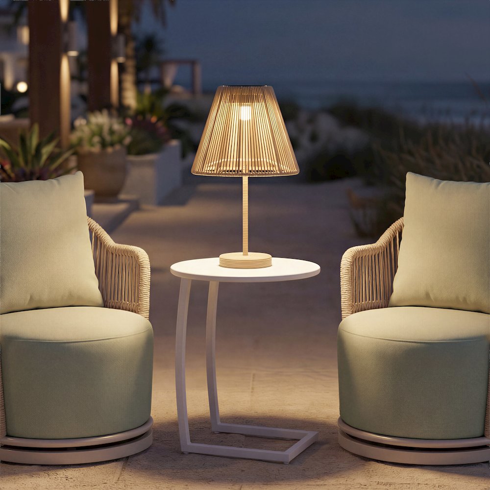 Lumika Solar Table Lamp Beige