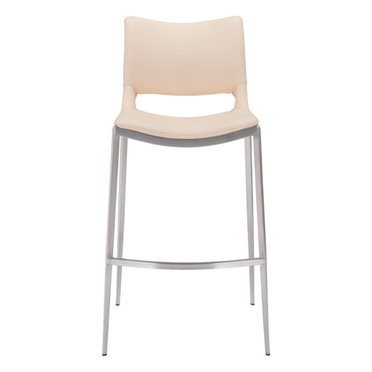 Ace Barstool (Set of 2) Light Pink & Silver