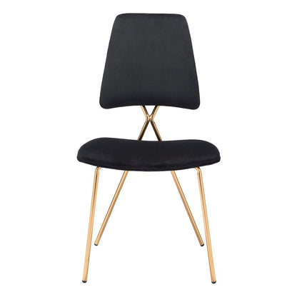 Chloe Dining Chair (Set of 2) Black & Gold
