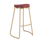 Bree Barstool (Set of 2) Burgundy & Gold