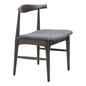 Tuzka Dining Chair (Set of 2) Gray & Espresso