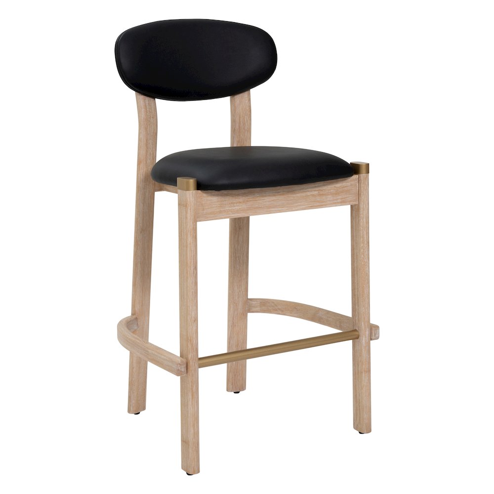 Rilou Barstool (Set of 2) Black & Natural