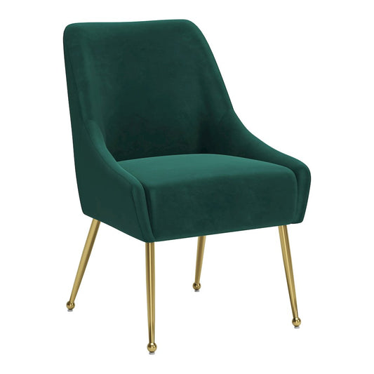 Maxine Dining Chair Green & Gold
