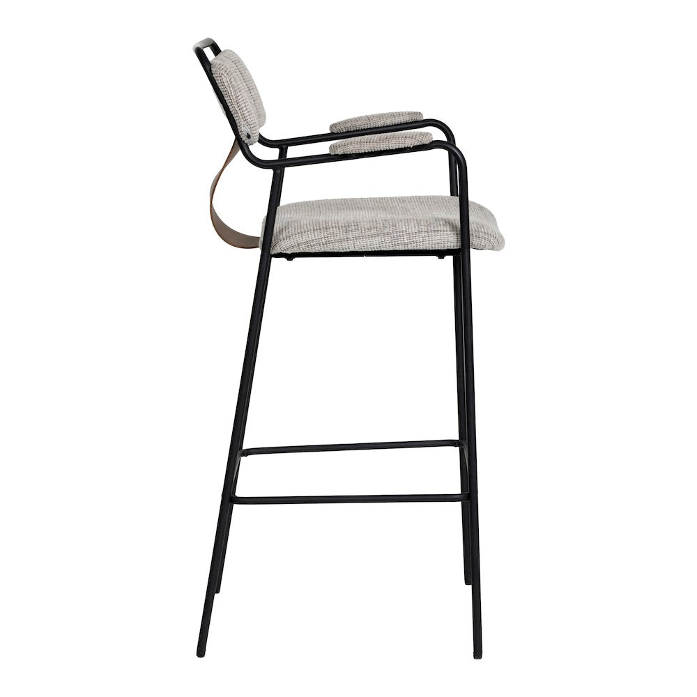 Couva Barstool (Set of 2) Gray Tweed