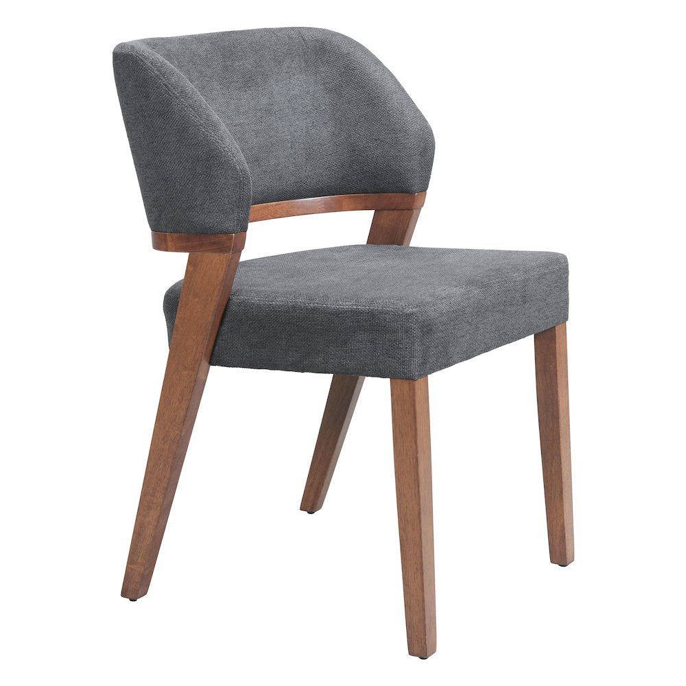 Sunobu Dining Chair (Set of 2) Azure Gray & Walnut