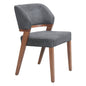 Sunobu Dining Chair (Set of 2) Azure Gray & Walnut