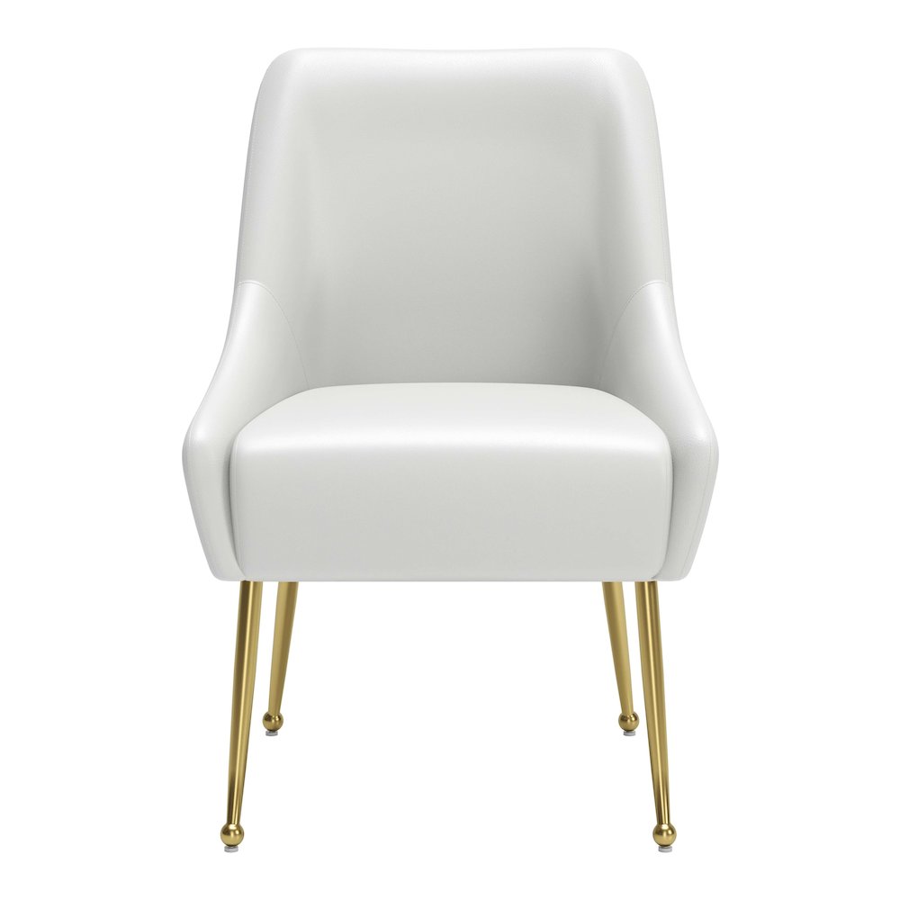 Maxine Dining Chair White & Gold