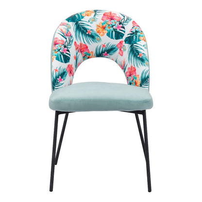 Bethpage Dining Chair (Set of 2) Multicolor Print & Green