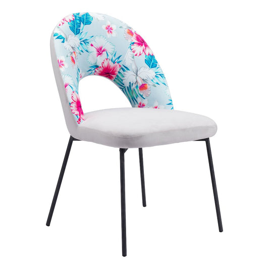 Torrey Dining Chair (Set of 2) Multicolor Print & Gray