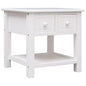 vidaXL Side Table White 15.7"x15.7"x15.7" Paulownia Wood, 284070