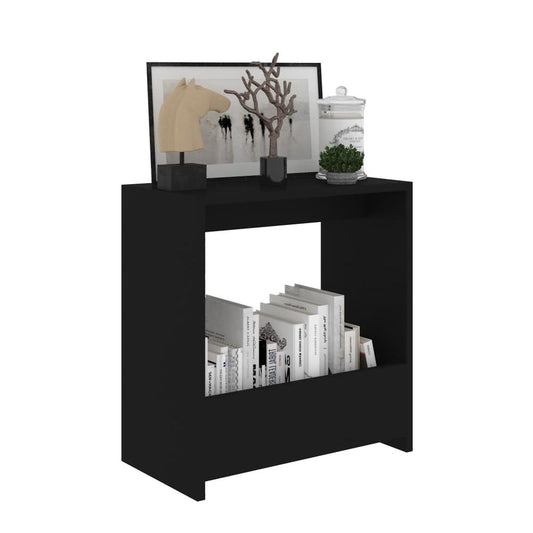 vidaXL Side Table Black 19.7"x10.2"x19.7" Engineered Wood