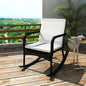 vidaXL Outdoor Rocking Chair Black Poly Rattan, 42493