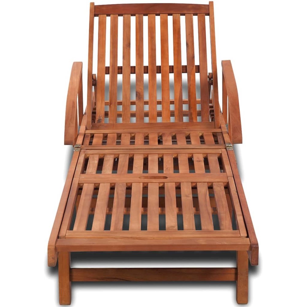 Sun Lounger Natural wood Solid Acacia wood 79 x 26.8 x 32.7 in