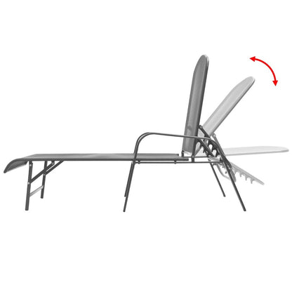 Sunlounger Anthracite E-coated, powder-coated steel Adjustable