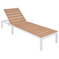 Sunlounger White and brown Aluminum and WPC Standard