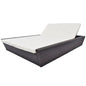 Outdoor Lounge Rattan: Brown, Cushions: Cream White
