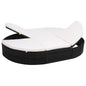 Sun Lounger Black and Cream White