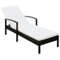 Sunlounger Brown PE rattan Standard Adjustable Headrests