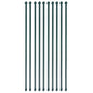 vidaXL Garden Posts 10 pcs 39.4" Metal Green, 142309