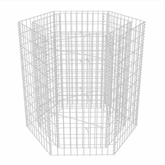 vidaXL Hexagonal Gabion Raised Bed 39.4"x35.4"x39.4", 142533