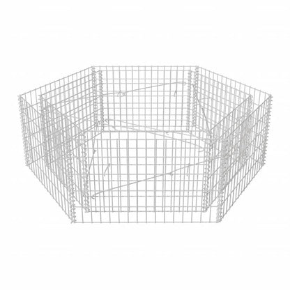 vidaXL Hexagonal Gabion Raised Bed 63"x55.1"x19.7", 142534