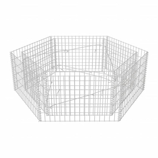 vidaXL Hexagonal Gabion Raised Bed 63"x55.1"x19.7", 142534