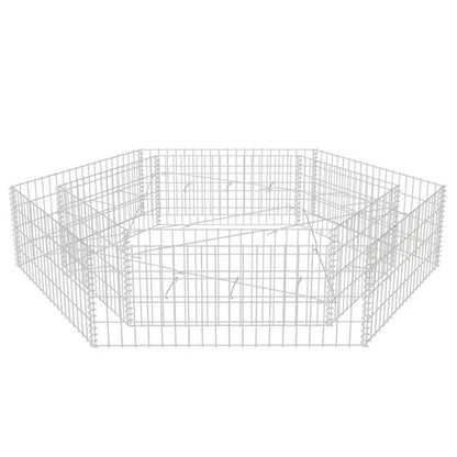 vidaXL Hexagonal Gabion Raised Bed 78.7"x68.1"x15.7", 142536