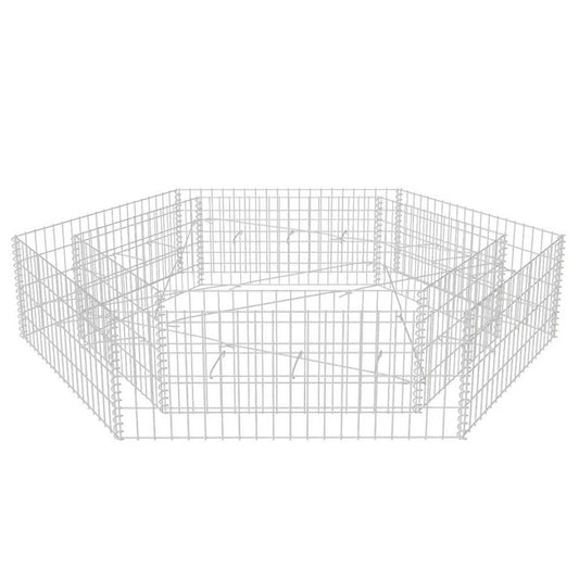 vidaXL Hexagonal Gabion Raised Bed 78.7"x68.1"x15.7", 142536