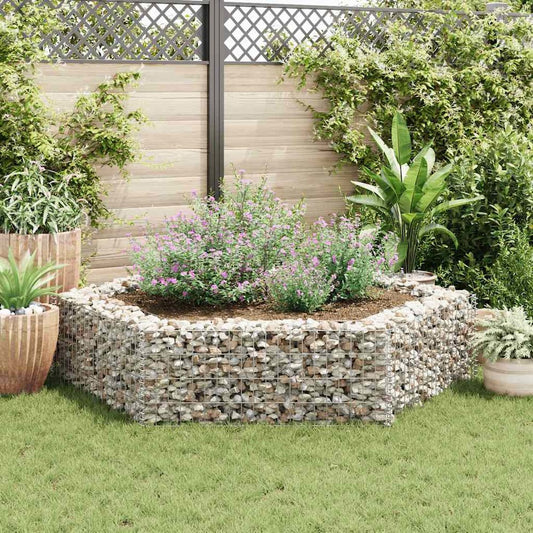 vidaXL Hexagonal Gabion Raised Bed 78.7"x68.1"x15.7", 142536