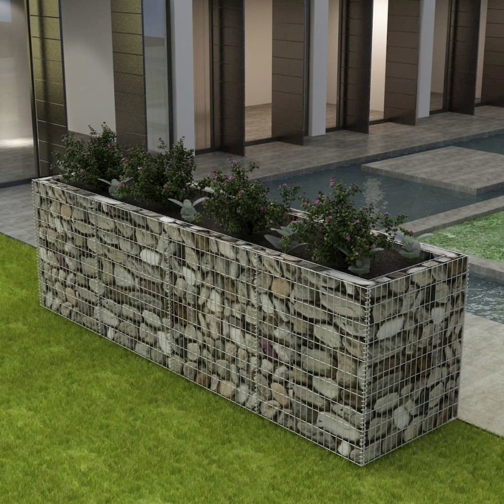 vidaXL Gabion Raised Bed Steel 141.7"x35.4"x39.4", 142553
