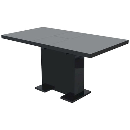 vidaXL Extendable Dining Table High Gloss Black, 243549