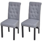 Dining Chair Set of 2 Dark Gray Wooden frame Standard Durable