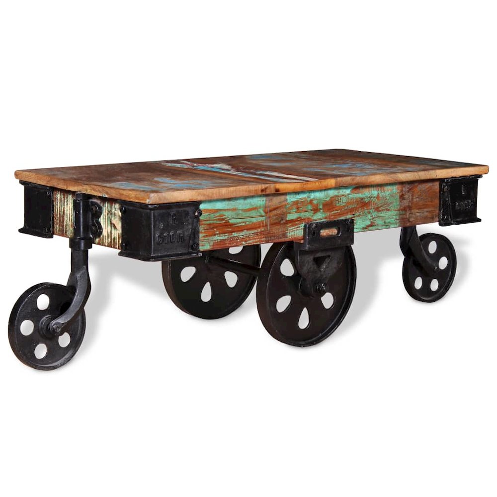vidaXL Coffee Table Reclaimed Wood 35.4"x17.7"x13.8", 243980
