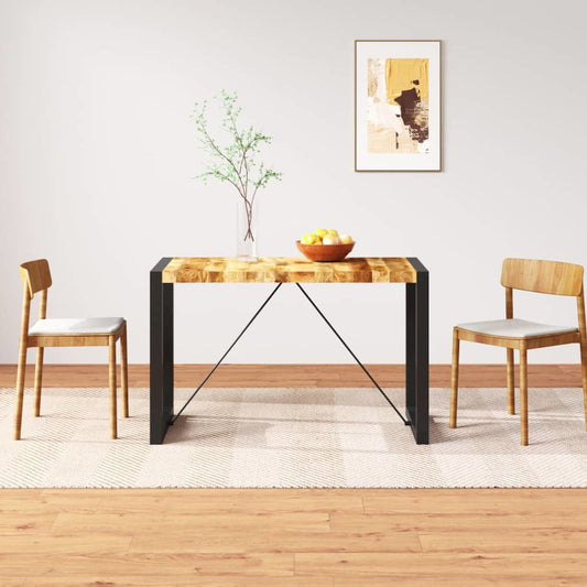 vidaXL Dining Table Solid Rough Mango Wood 47.2", 243996