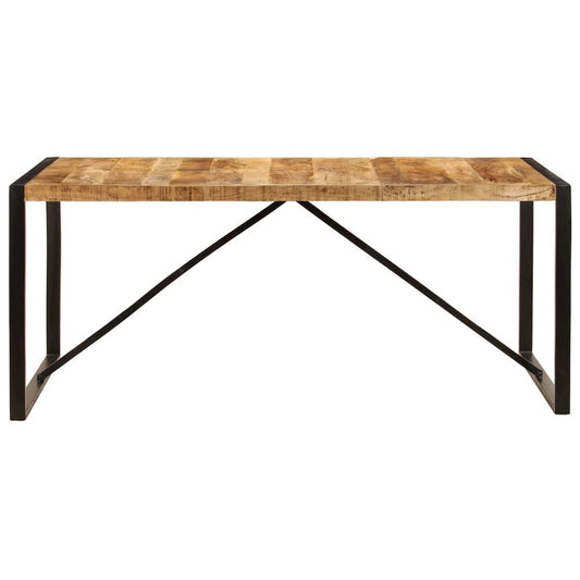 vidaXL Dining Table Solid Rough Mango Wood 70.9", 243997