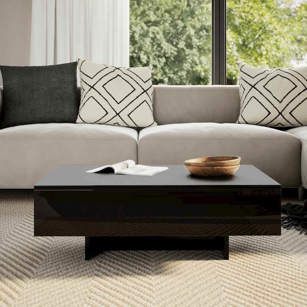 vidaXL Coffee Table High Gloss Black, 244024