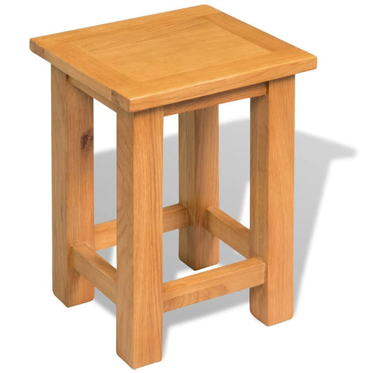 vidaXL End Table Solid Oak Wood 10.6"x9.4"x14.6", 244207