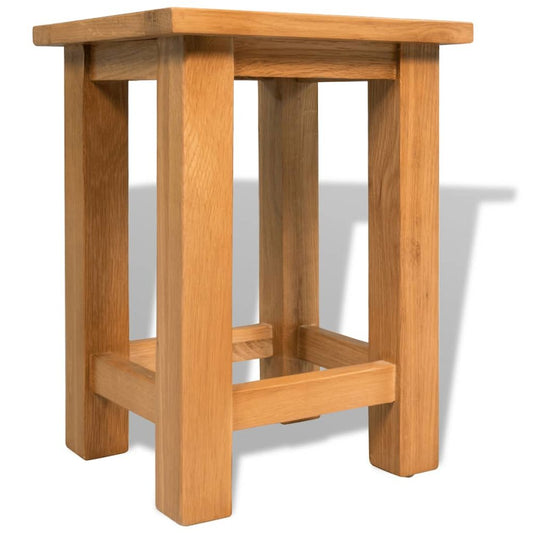 vidaXL End Table Solid Oak Wood 10.6"x9.4"x14.6", 244207