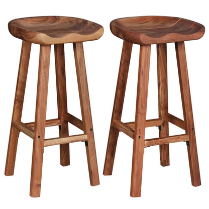 vidaXL Bar Stools 2 pcs Solid Acacia Wood, 244247