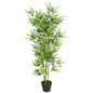 Artificial Plant Green Fabric, Plastic, Iron, Real Bamboo 47.2 in