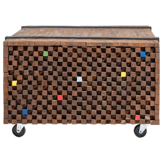 vidaXL Side Table Teak 23.6"x23.6"x15", 244515