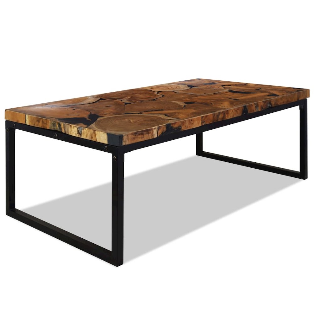 vidaXL Coffee Table Teak Resin 43.3"x23.6"x15.7", 244551
