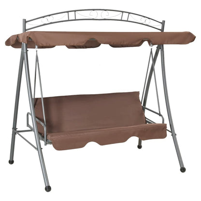 Garden Swing Seat Coffee Powder-coated steel frame Medium