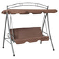 Garden Swing Seat Coffee Powder-coated steel frame Medium