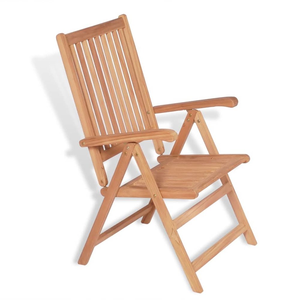vidaXL Reclining Garden Chairs 2 pcs Solid Teak Wood, 43029