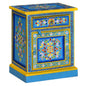 Bedside Cabinet Turquoise, Yellow, Multicolor Solid Mango Wood