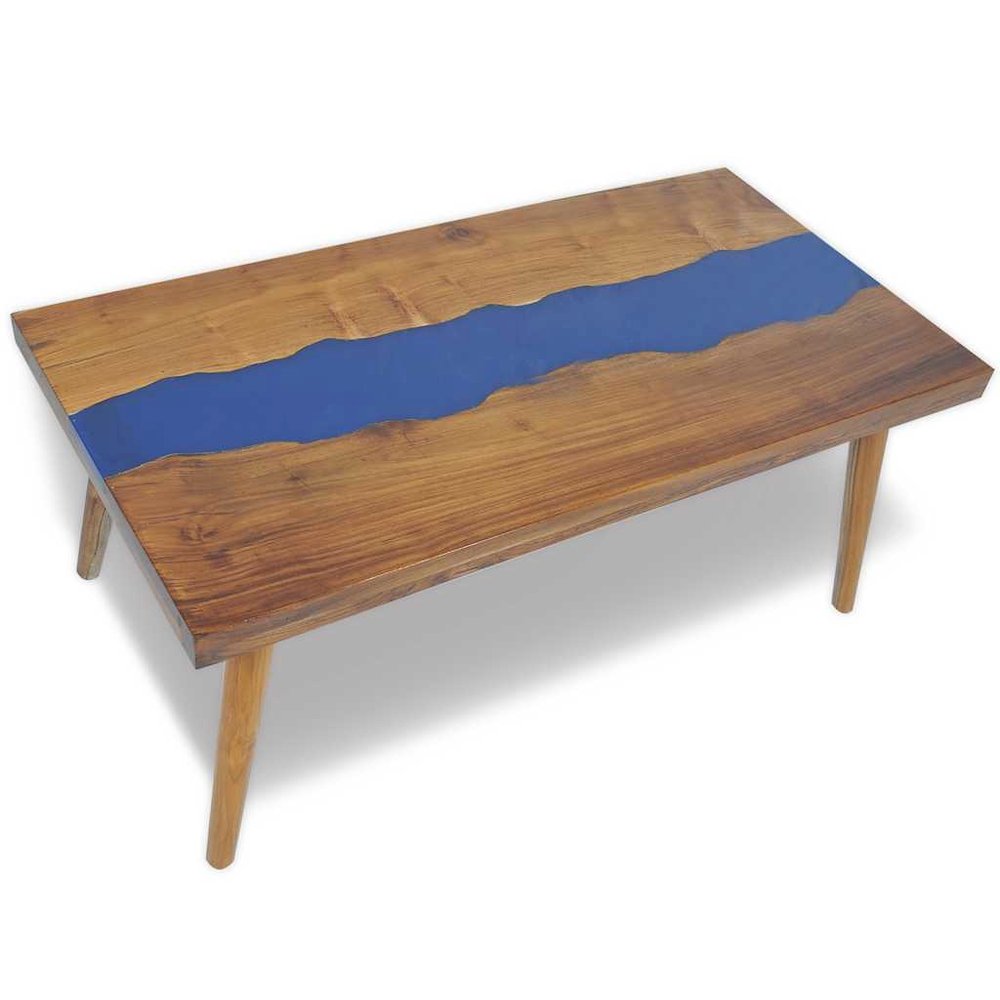 vidaXL Coffee Table Teak Resin 39.4"x19.7"x15.7", 245067