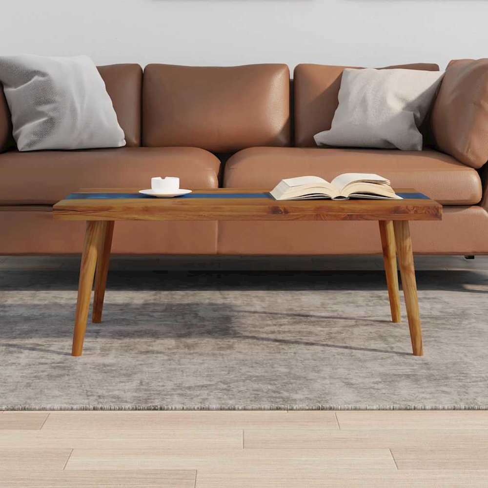 vidaXL Coffee Table Teak Resin 39.4"x19.7"x15.7", 245067