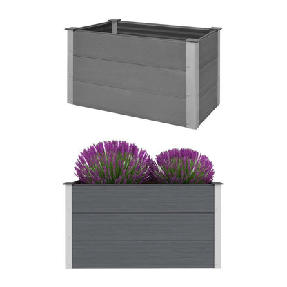 vidaXL Garden Raised Bed WPC 39.4"x19.7"x21.3" Gray